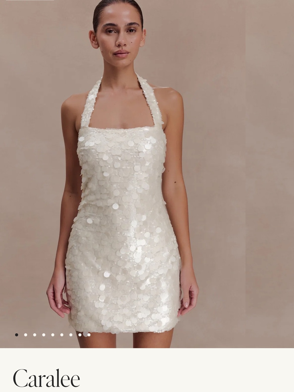 Ivory Sequin Tank Dress - Elegant Women’s Party Dress